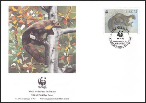 FDC rsko 1992 Kuna lesn, WWF 123 Mi# 801 - zvi obrzok