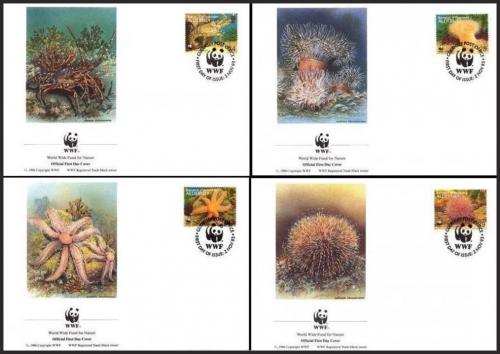 FDC Alderney 1993 Morsk fauna, WWF 152 Mi# 61-64