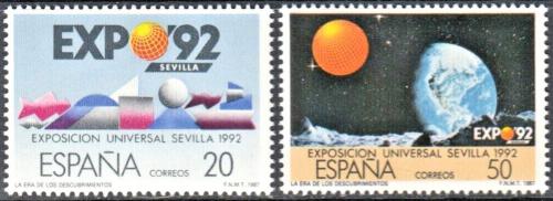 Potov znmky panielsko 1987 Svtov vstava EXPO 92, Sevilla Mi# 2808-09 - zvi obrzok