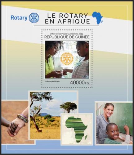 Potov znmka Guinea 2014 Rotary Intl. Mi# Block 2424 Kat 16