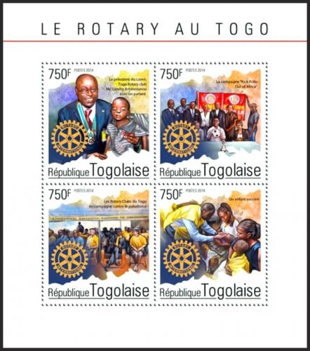 Potov znmky Togo 2014 Rotary Intl. Mi# 6364-67 Kat 12