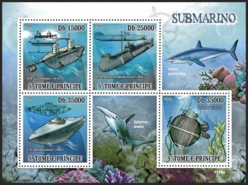 Potov znmky Svt Tom 2009 Ponorky Mi# 4073-76 Kat 10