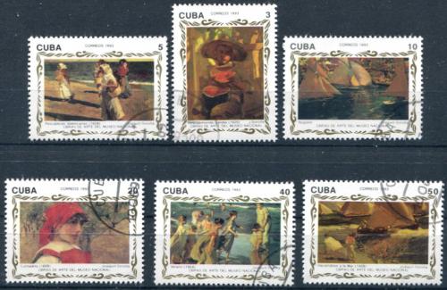 Potov znmky Kuba 1993 Umenie, Joaquin Sorolla Mi# 3676-81
