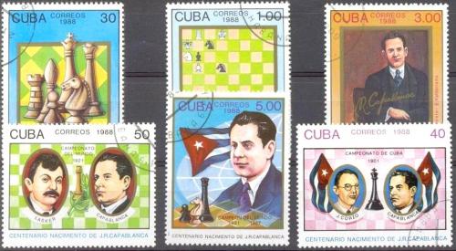 Potov znmky Kuba 1988 ach, Capablanca Mi# 3199-3204 Kat 10