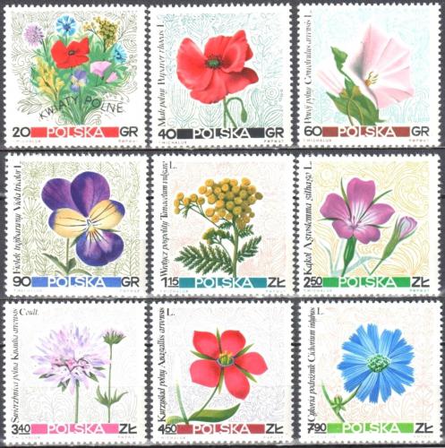 Potov znmky Posko 1967 Lun kvety Mi# 1781-89