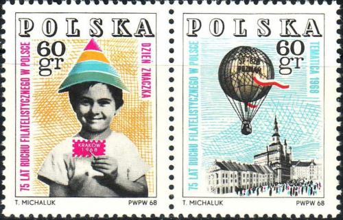 Potov znmky Posko 1968 Filatelie v Polsku, 75. vroie Mi# 1852-53