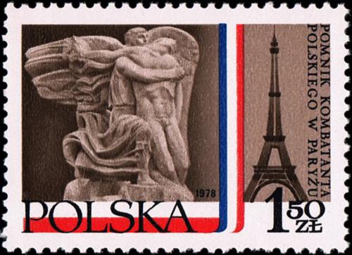 Potov znmka Posko 1978 Pamtnk polskm vojkm ve Francii Mi# 2583