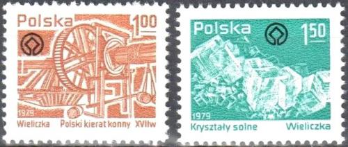Potov znmky Posko 1979 Soln hory ve Wieliczka Mi# 2638-39