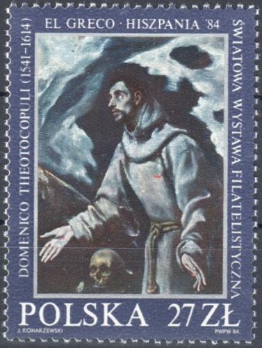 Potov znmka Posko 1984 Umenie, El Greco Mi# 2912