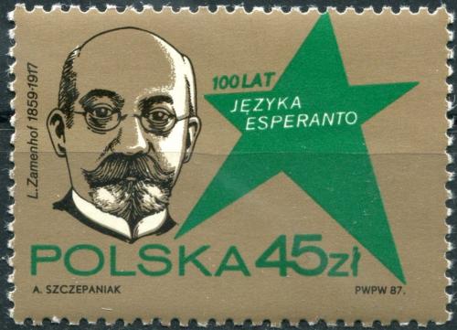 Potov znmka Posko 1987 Esperanto, 100. vroie Mi# 3104