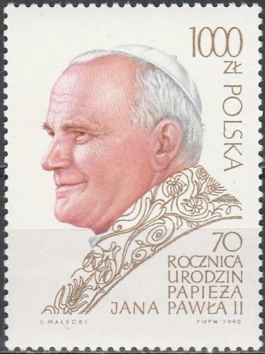 Potov znmka Posko 1990 Pape Jan Pavel II. Mi# 3265