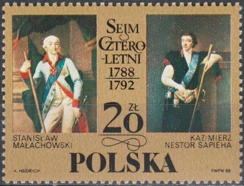Potov znmka Posko 1988 Umenie, Jzef Peszka Mi# 3167