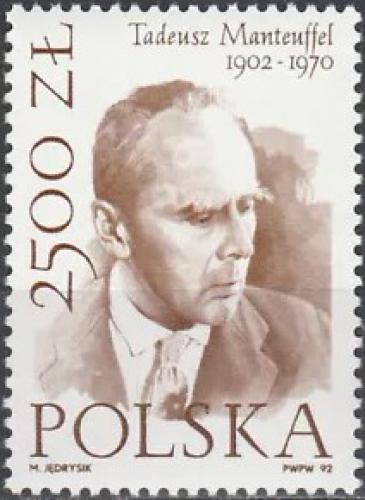 Potov znmka Posko 1992 Tadeusz Manteuffel, historik Mi# 3371