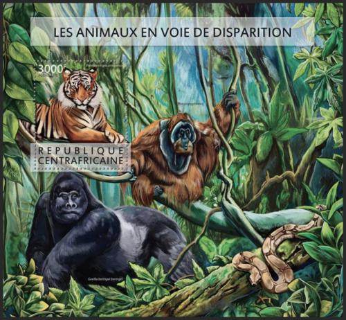 Potovn znmka SAR 2015 Ohroen fauna Mi# Block 1352 Kat 14