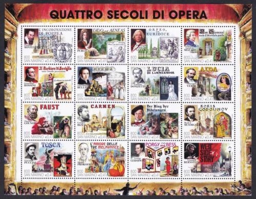 Potov znmky San Marino 1999 Opera, 400. vroie, vysok nominl Mi# 1812-27