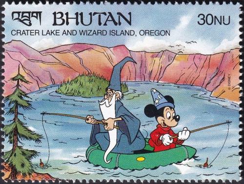 Potov znmka Bhtn 1991 Disney, Crater Lake National Park Mi# 1393 Kat 6.50