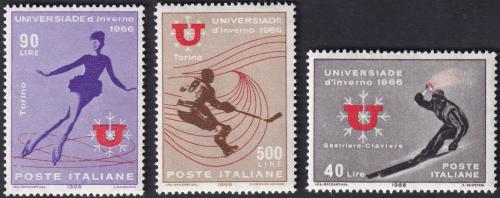 Potovn znmky Itlie 1966 Zimn univerzida Mi# 1198-1200