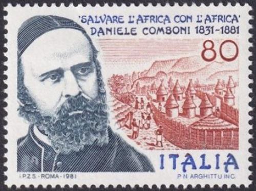 Potov znmka Taliansko 1981 Daniele Comboni, mision Mi# 1742