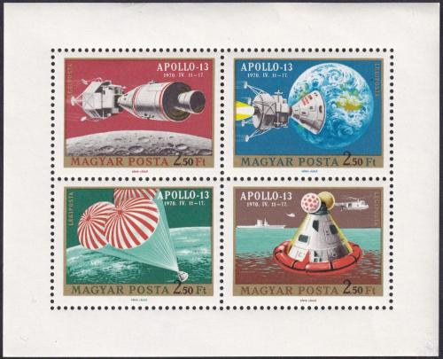 Potov znmky Maarsko 1970 Projekt Apollo 13 Mi# 2594-97