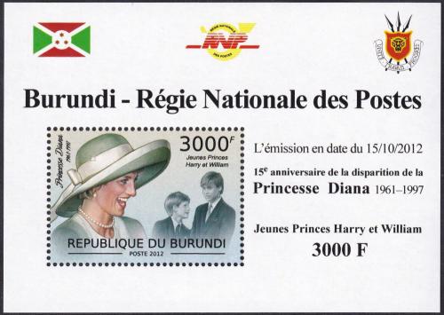 Potov znmka Burundi 2012 Princezna Diana DELUXE Mi# 2667 Block