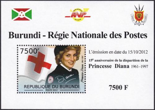 Potov znmka Burundi 2012 Princezna Diana DELUXE Mi# 2669 Block