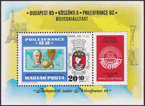 Potov znmka Maarsko 1982 Vstava PHILEXFRANCE Mi# Block 157