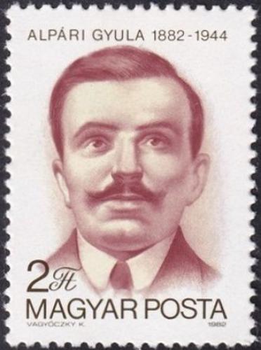 Potov znmka Maarsko 1982 Gyula Alpri, novinr Mi# 3535
