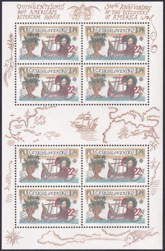 Potov znmky eskoslovensko 1992 Eurpa CEPT, objavenie Ameriky Mi# 3114 Bogen Kat 25