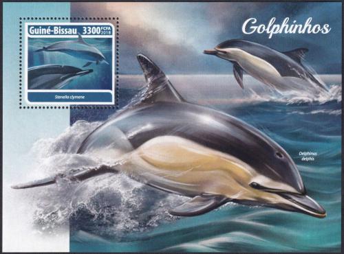 Potov znmka Guinea-Bissau 2018 Delfny Mi# Block 1693 Kat 12.50