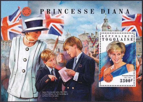 Potov znmka Togo 2018 Princezna Diana Mi# Block 1609 Kat 13