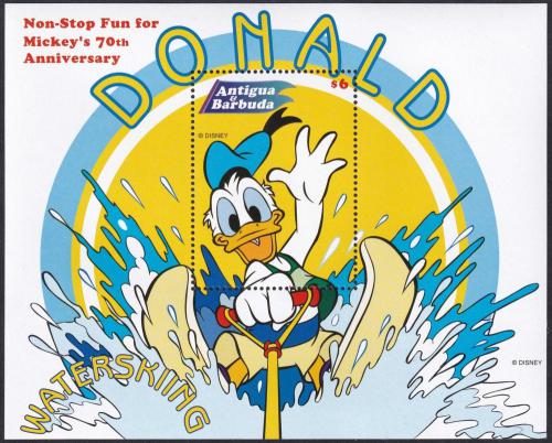 Potov znmka Antigua 1999 Disney, Donald Mi# Block 419