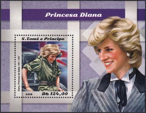 Potov znmka Svt Tom 2018 Princezna Diana Mi# Block 1461 Kat 12