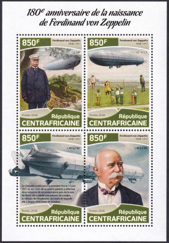 Potov znmky SAR 2018 Ferdinand von Zeppelin Mi# 7772-75 Kat 15