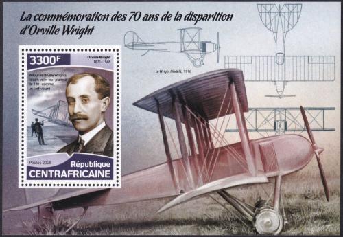 Potov znmka SAR 2018 Orville Wright Mi# Block 1758 Kat 15