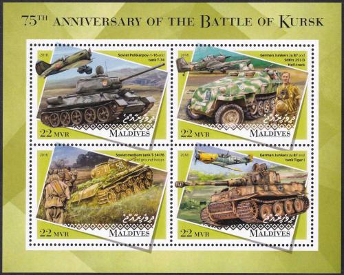 Potov znmky Maldivy 2018 Bitka u Kurska, 75. vroie Mi# 7828-31 Kat 11