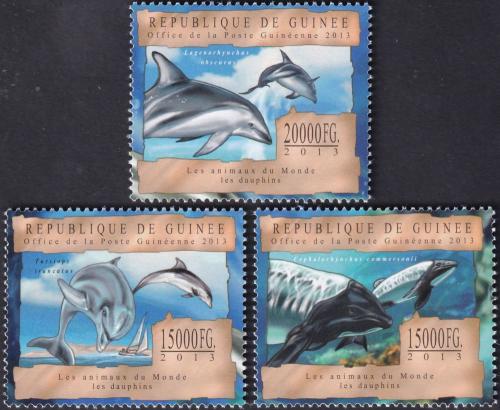 Potovn znmky Guinea 2013 Delfni 1B Mi# 9853-55 Kat 20