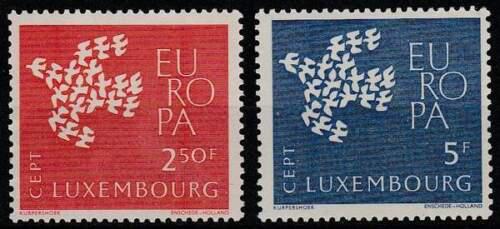 Poštové známky Luxembursko 1961 Európa CEPT Mi# 647-48