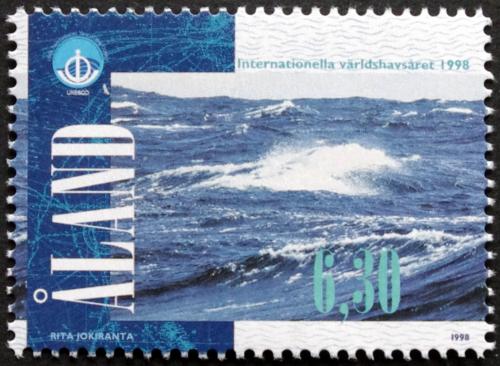 Poštová známka Alandy 1998 Medzinárodný rok oceánù Mi# 141
