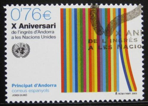 Poštová známka Andorra Šp. 2003 Vstup do OSN Mi# 303