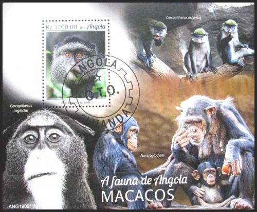 Potovn znmka Angola 2019 Opice Mi# N/N Kat 8