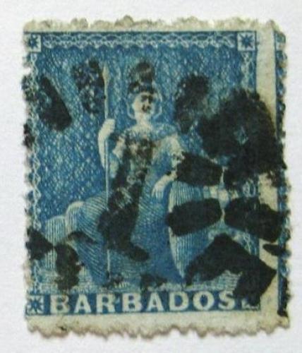Poštová známka Barbados 1870 Britannia Mi# 12A Kat 80€
