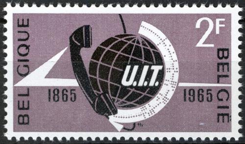 Poštová známka Belgicko 1965 ITU, 100. výroèie Mi# 1390