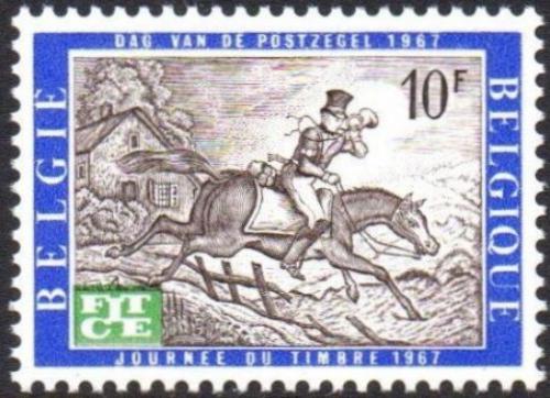 Poštovní známka Belgie 1967 Listonoš na koni Mi# 1476