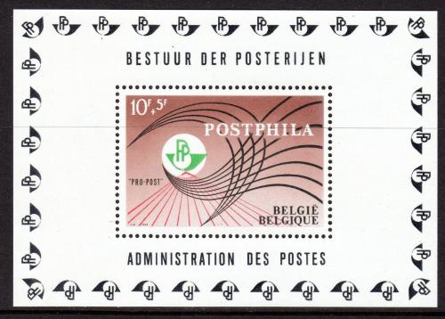 Poštová známka Belgicko 1967 Výstava Postphila Mi# Block 38