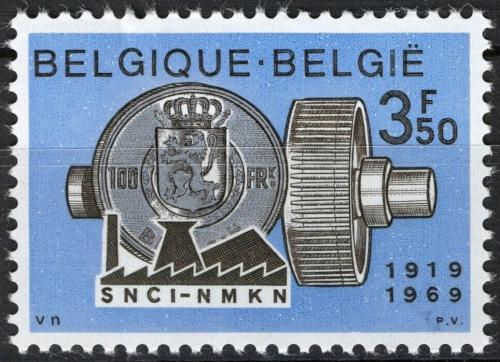 Potov znmka Belgicko 1969 Ozuben kolo a mince Mi# 1573