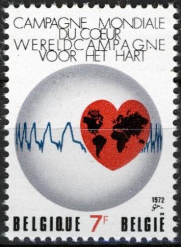 Potov znmka Belgicko 1972 Svtov msc srdce Mi# 1675 - zvi obrzok