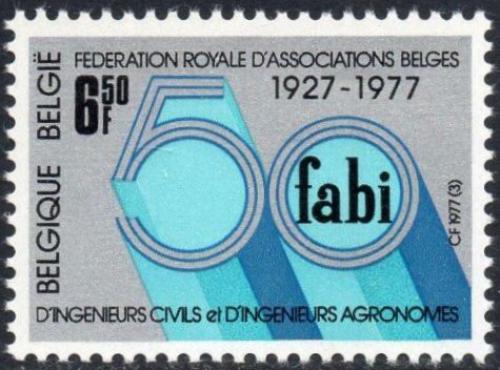 Poštová známka Belgicko 1977 Krá¾ovský svaz inženýrù, 50. výroèie Mi# 1894