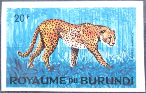 Potov znmka Burundi 1964 Gepard thl neperf. Mi# 99 B