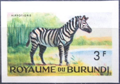 Potov znmka Burundi 1964 Zebra stepn neperf. Mi# 91 B