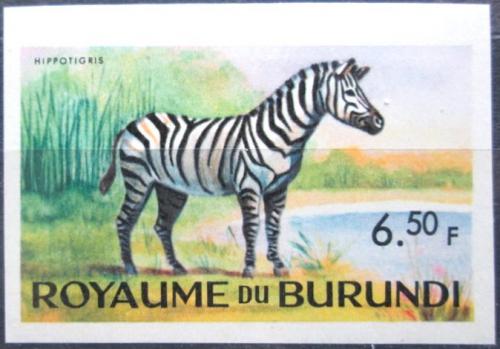 Potov znmka Burundi 1964 Zebra stepn neperf. Mi# 95 B